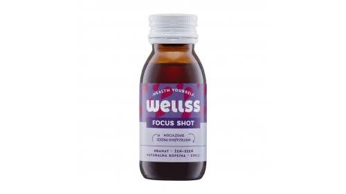 Shot Fokus. Granat, żeń-szeń, kofeina i chilli 60 ml Wells